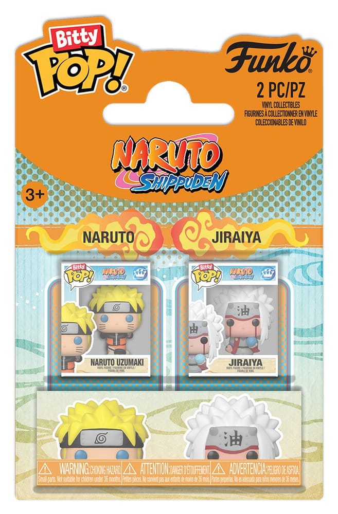Naruto Bitty POP! Vinyl Figures 2-Pack Naruto & Jiraiya 2 cm - Funko Mini Figures