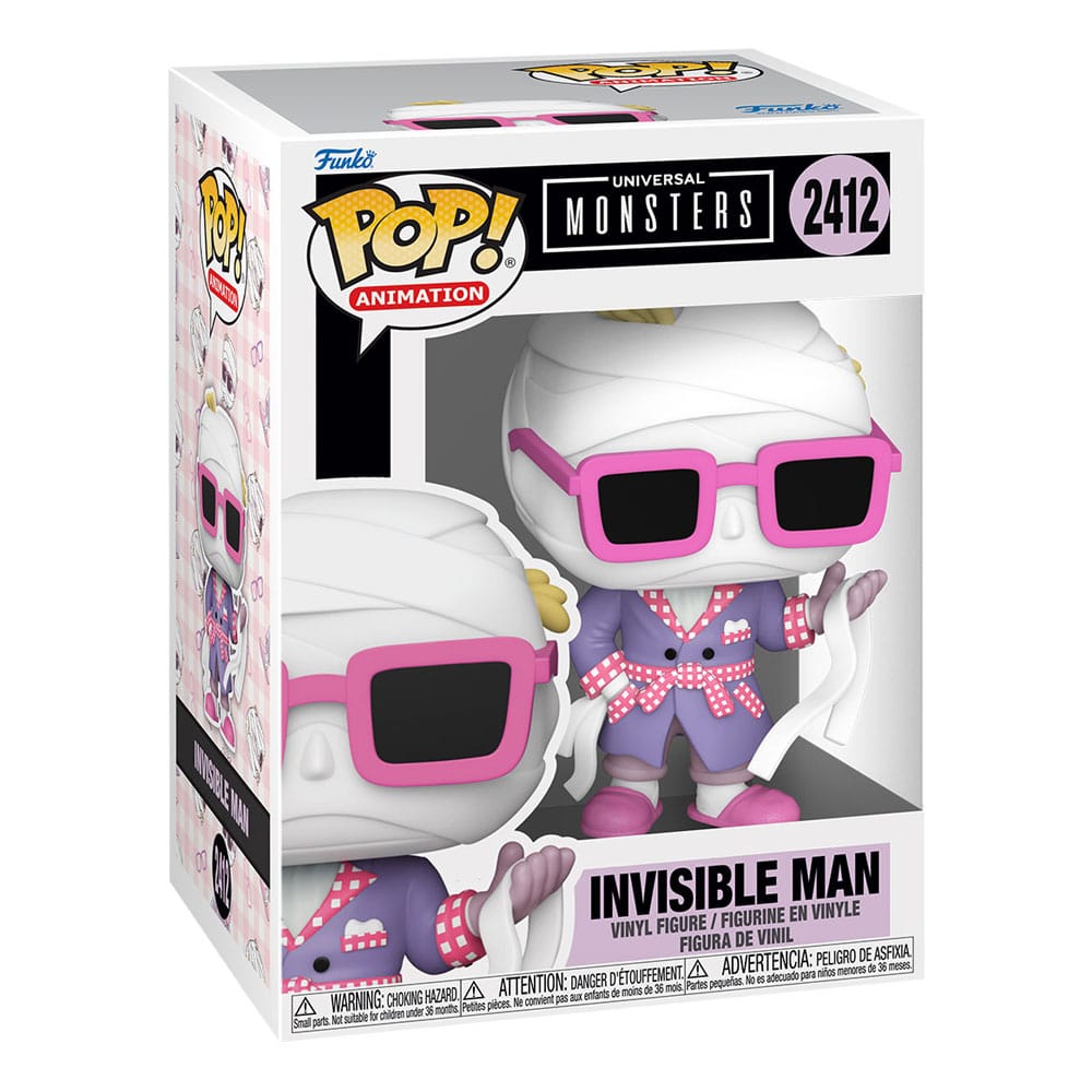 Universal Monsters POP! Animation Vinyl Figures Invisible Man with Chase Assortment Box Qty 6 - Funko Pop! Figures