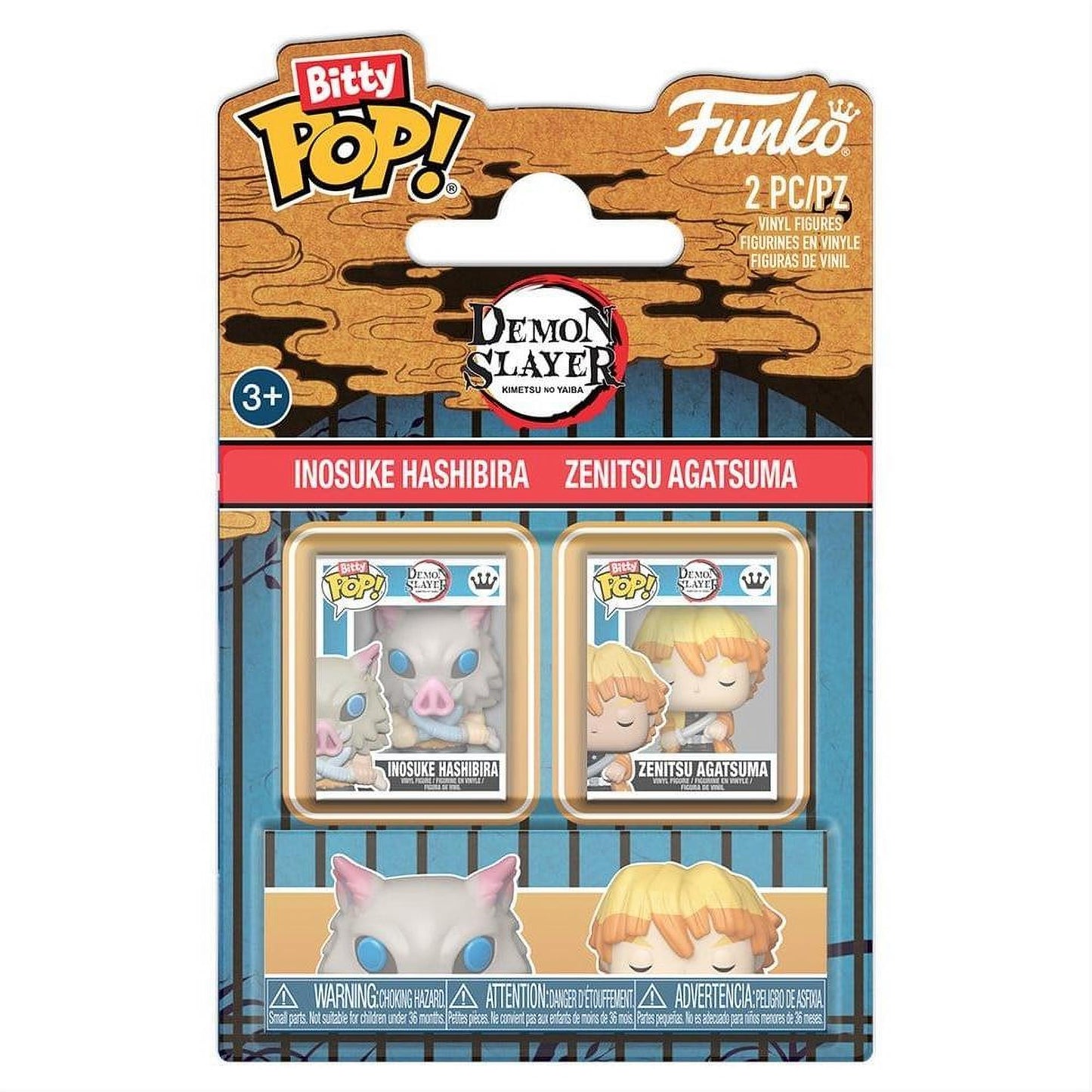 Demon Slayer: Kimetsu no Yaiba Bitty POP! Vinyl Figures 2-Pack Inosuke & Zenitsu 2 cm - Funko Pop! Figures