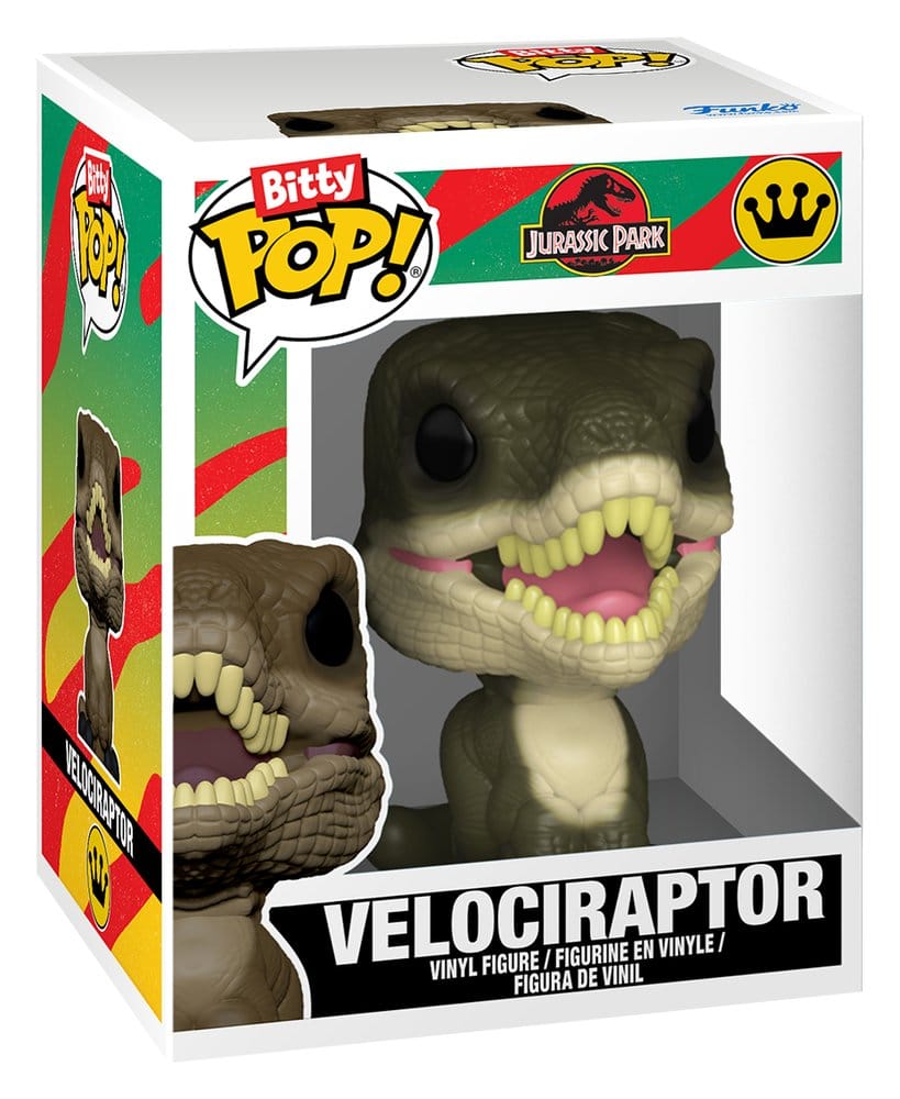 Jurassic Park Bitty POP! Vinyl Figure 2-Pack Velociraptor & Brachiosaurus 2 cm - Funko Mini Figures, POP! Figures
