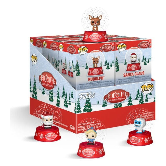 Rudolph the Red-Nosed Reindeer Mystery Minis Snow Globes 12 pc 5 cm Blind Box Display Box Qty 12 - Funko Blind Boxes