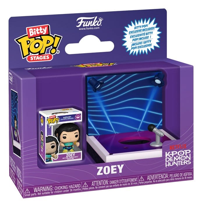 KPop Demon Hunters Bitty POP! Stages Vinyl Figure Zoey 2,5 cm - Funko Mini Figures, POP! Figures