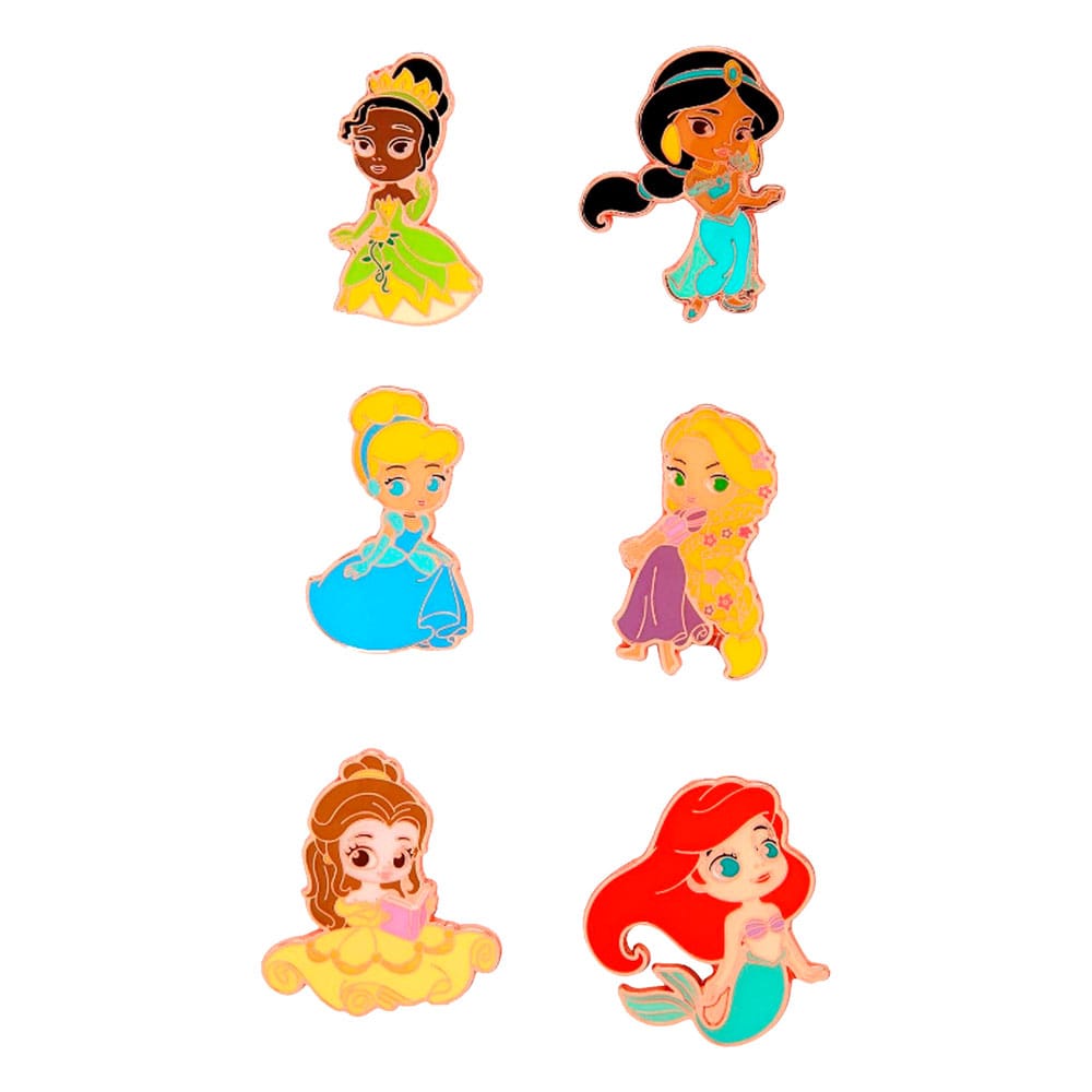 Disney Loungefly POP! Enamel Pins Princess Chibi 4 cm Assortment Box Qty 12