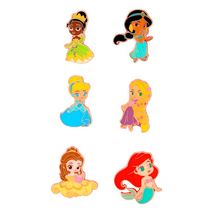 Disney Loungefly POP! Enamel Pins Princess Chibi 4 cm Assortment Box Qty 12