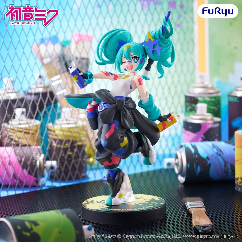 Hatsune Miku Muchute PVC Statue Paint Girl Another Color Ver. 23 cm - Furyu Statues