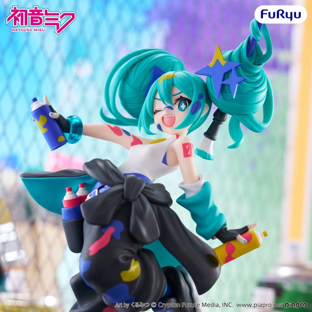 Hatsune Miku Muchute PVC Statue Paint Girl Another Color Ver. 23 cm - Furyu Statues