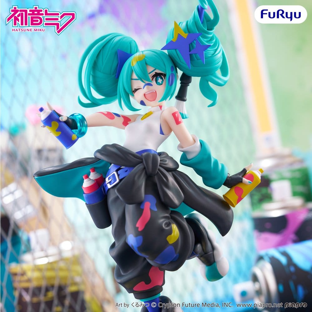 Hatsune Miku Muchute PVC Statue Paint Girl Another Color Ver. 23 cm - Furyu Statues