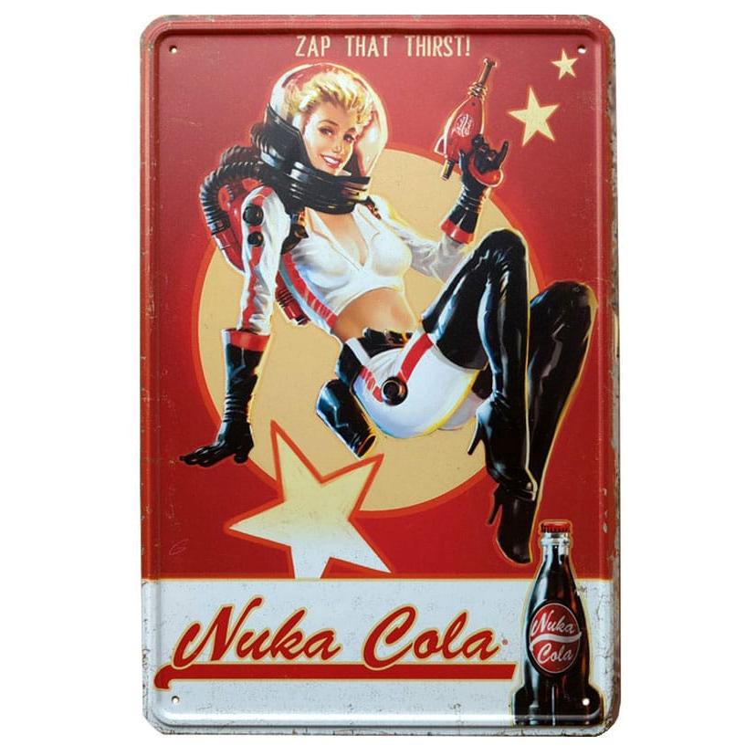 Fallout Metal Sign Nuka Cola Girl