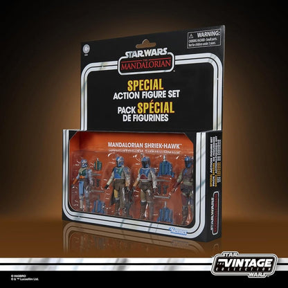 Star Wars The Mandalorian Vintage Collection Action Figure 4-Pack Mandalorian Shriek-Hawk - Hasbro Action Figures