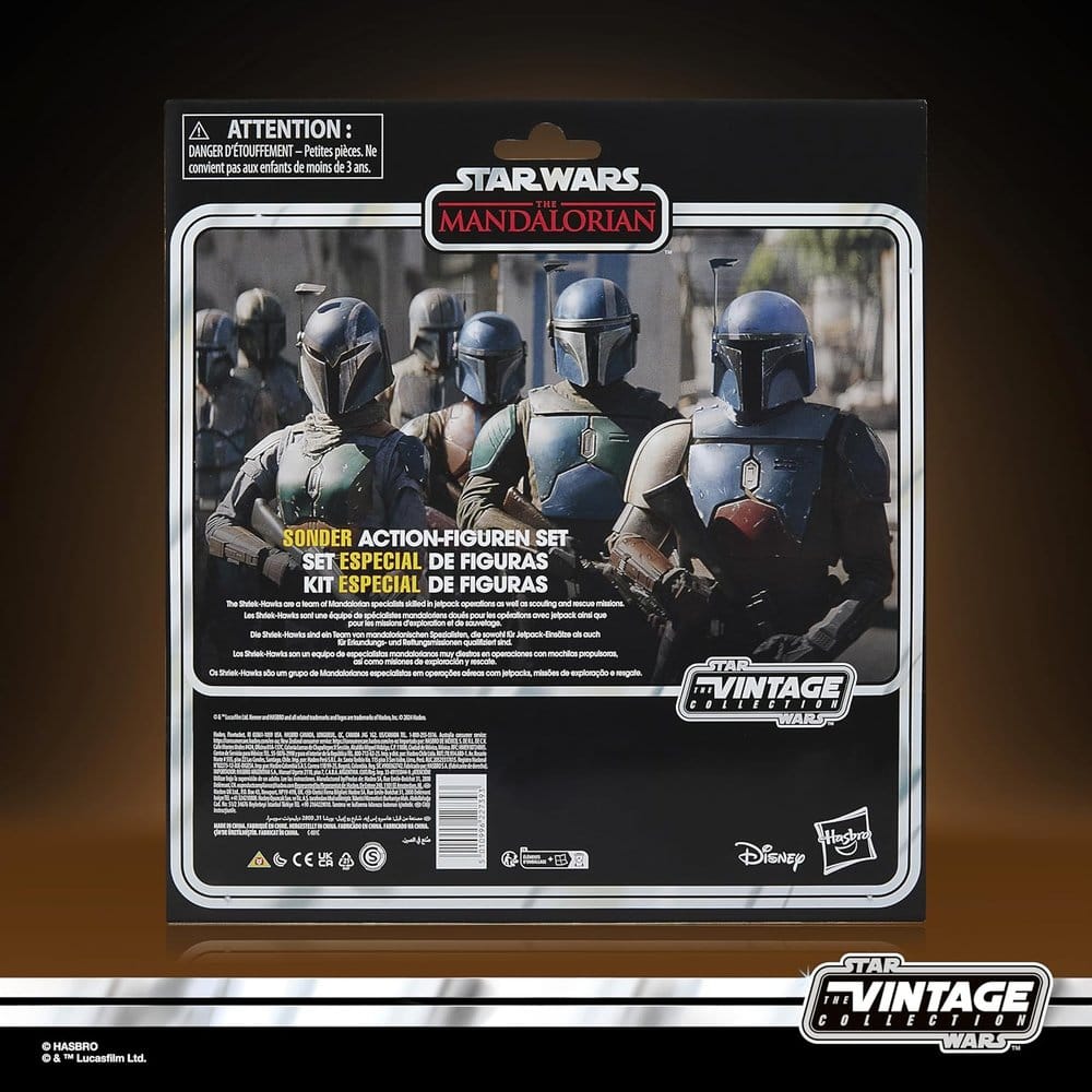 Star Wars The Mandalorian Vintage Collection Action Figure 4-Pack Mandalorian Shriek-Hawk - Hasbro Action Figures