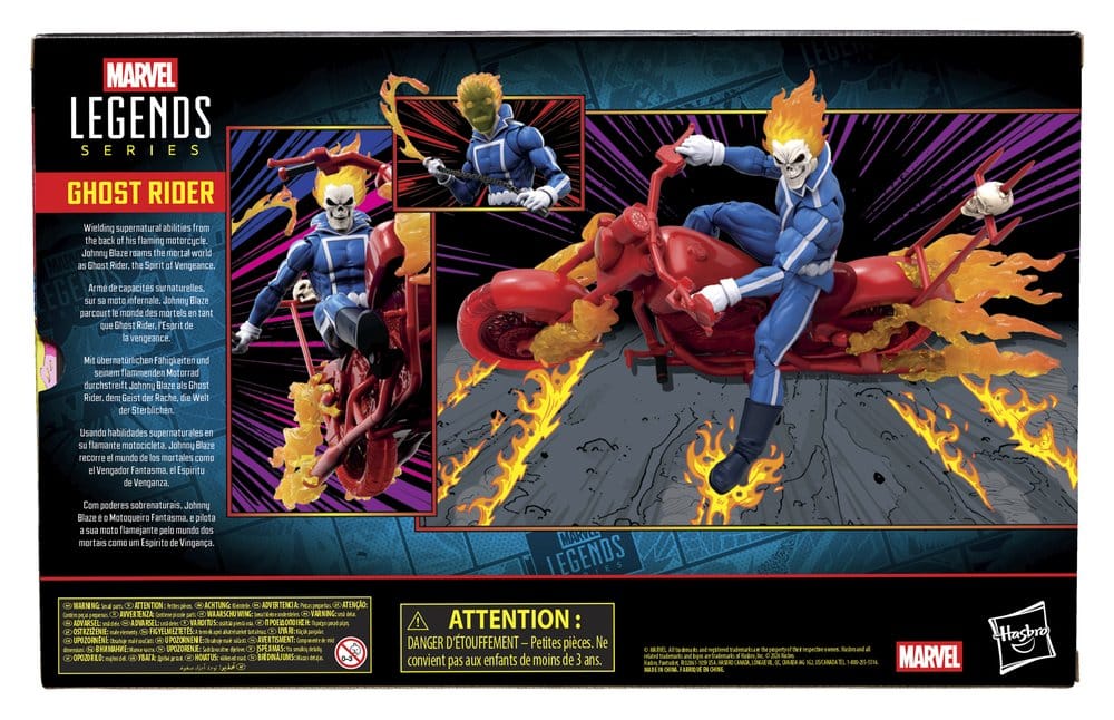 Ghost Rider Marvel Legends Action Figure Johnny Blaze with Motorcycle 15 cm - Hasbro Action Figures