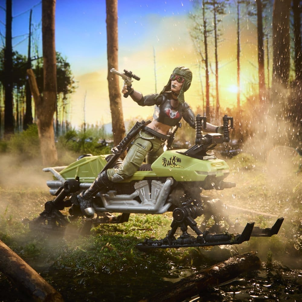 G.I. Joe Classified Series Action Figure and Vehicle Set #194 Zanya and Dreadnok Chameleon (Swamp Skier) 15 cm - Hasbro Action Figures