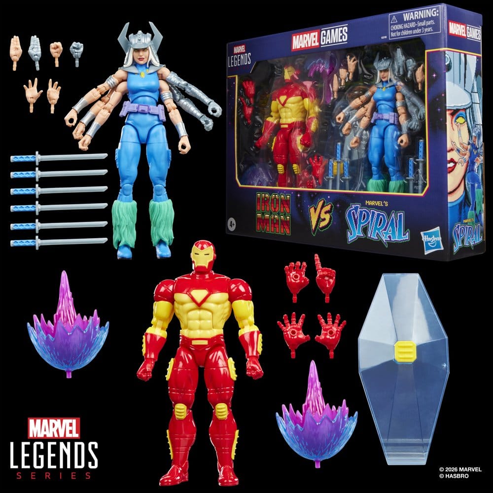 Marvel Games Marvel Legends Action Figure 2-Pack Iron Man & Marvel's Spiral