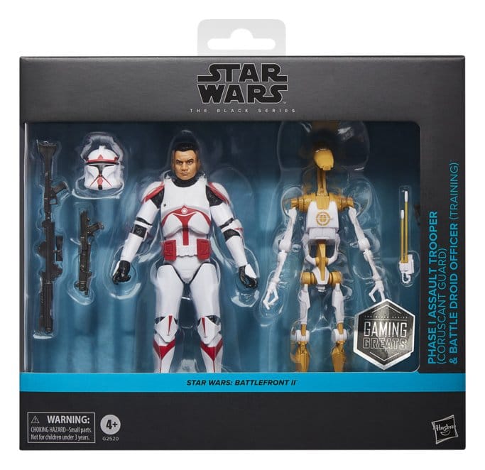 Star Wars: Battlefront II Black Series Action Figure 2-Pack Phase I Assault Trooper & Battle Droid Officer