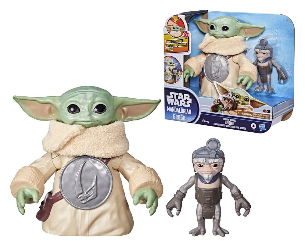 Star Wars: The Mandalorian & Grogu Electronic Action Figure Huggin' Grogu & Anzellan 17 cm - Hasbro Action Figures