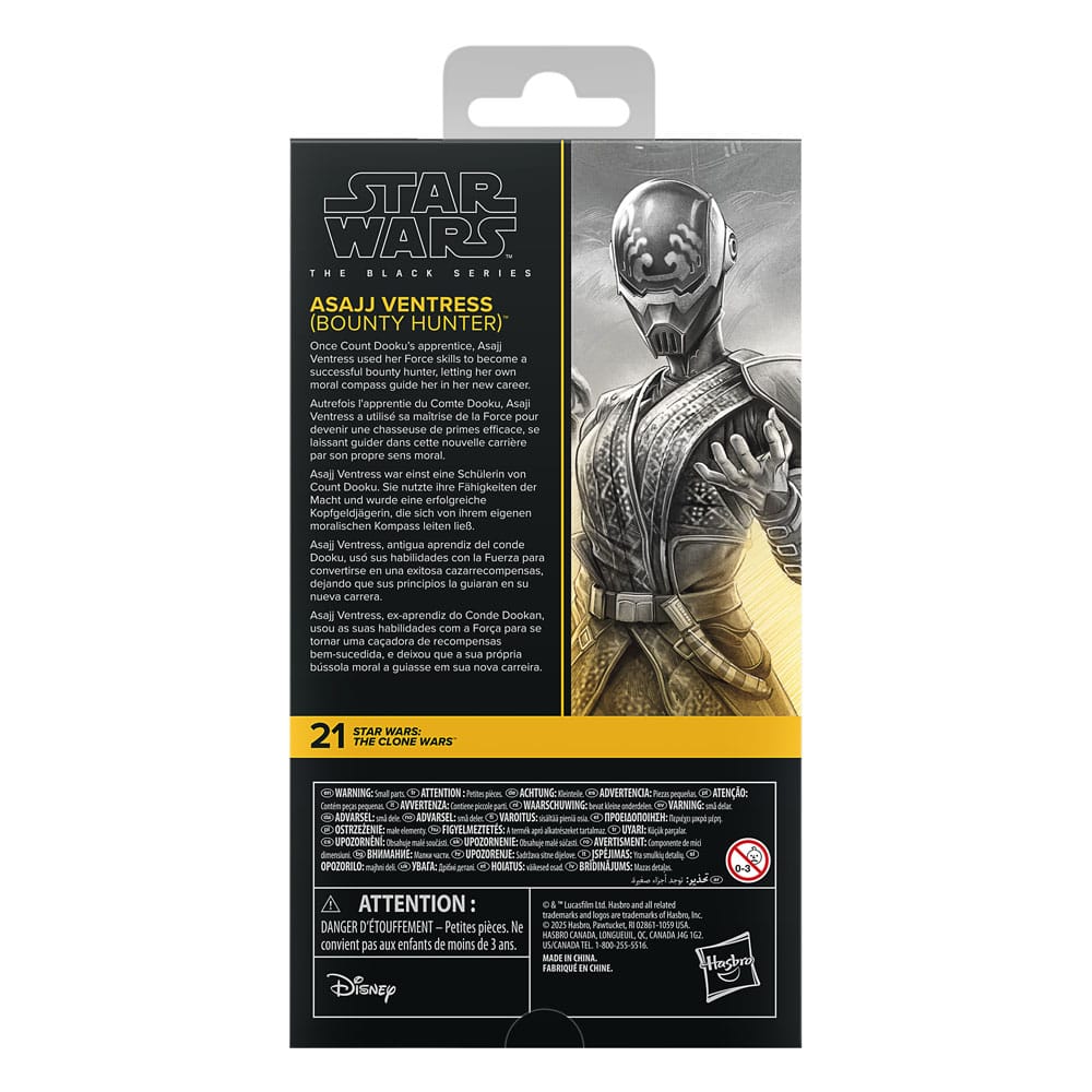 Star Wars: The Clone Wars Black Series Action Figure Asajj Ventress (Bounty Hunter) 15 cm - Hasbro Action Figures