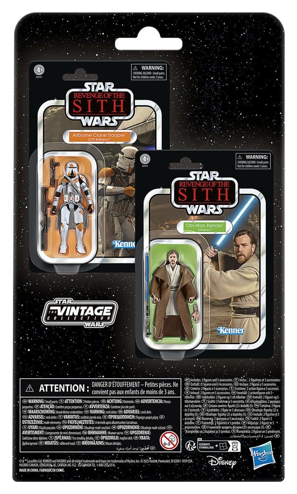 Star Wars Episode III Vintage Collection Action Figure 2-Pack Obi-Wan Kenobi & Airborne Clone Trooper - Hasbro Action Figures