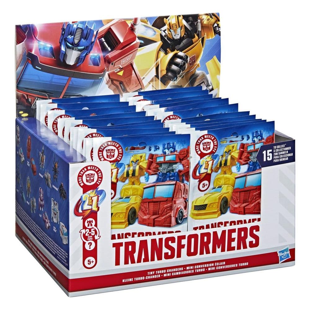 Transformers Mini Action Figures 4 cm Tiny Turbo Changers Blind Box Display Box Qty 24 - Hasbro Blind Boxes, Mini Figures & Capsule Toys