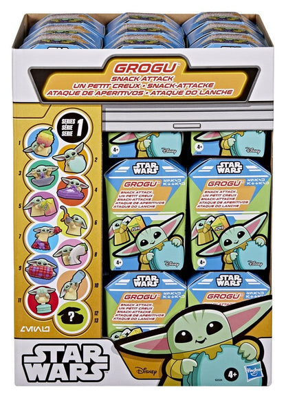 Star Wars Mini Figures 4 cm Grogu Snack Attack Series 1 Blind Box Display Box Qty 24 - Hasbro Blind Boxes, Mini Figures & Capsule Toys