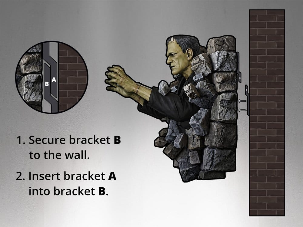Frankenstein Wall Mount 1/1 Boris Karloff as Frankenstein's Monster 94 x 94 cm - Hollywood Collectibles Group Decoration