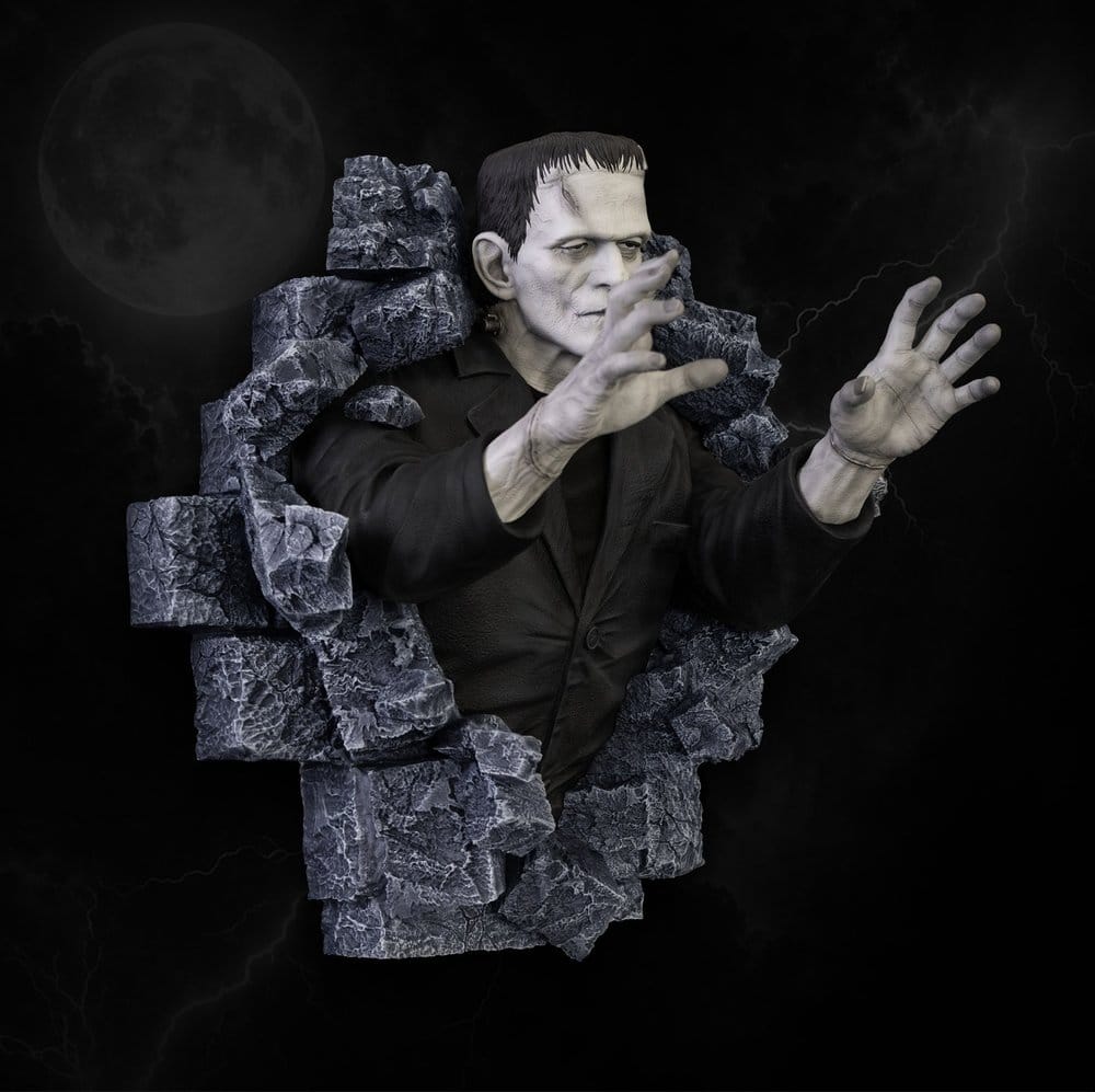 Frankenstein Wall Sculpture Classic Horror Edition Half Scale 48 cm - Hollywood Collectibles Group Statues