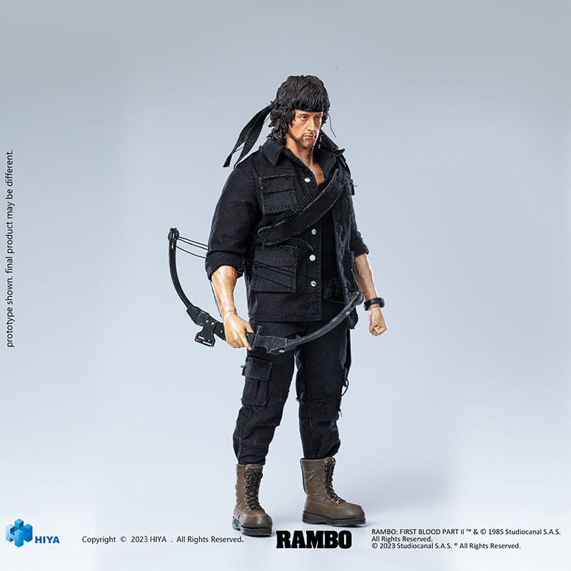 First Blood II Exquisite Super Series Actionfigur 1/12 First Blood II John Rambo 16 cm - Hiya Toys Action Figures