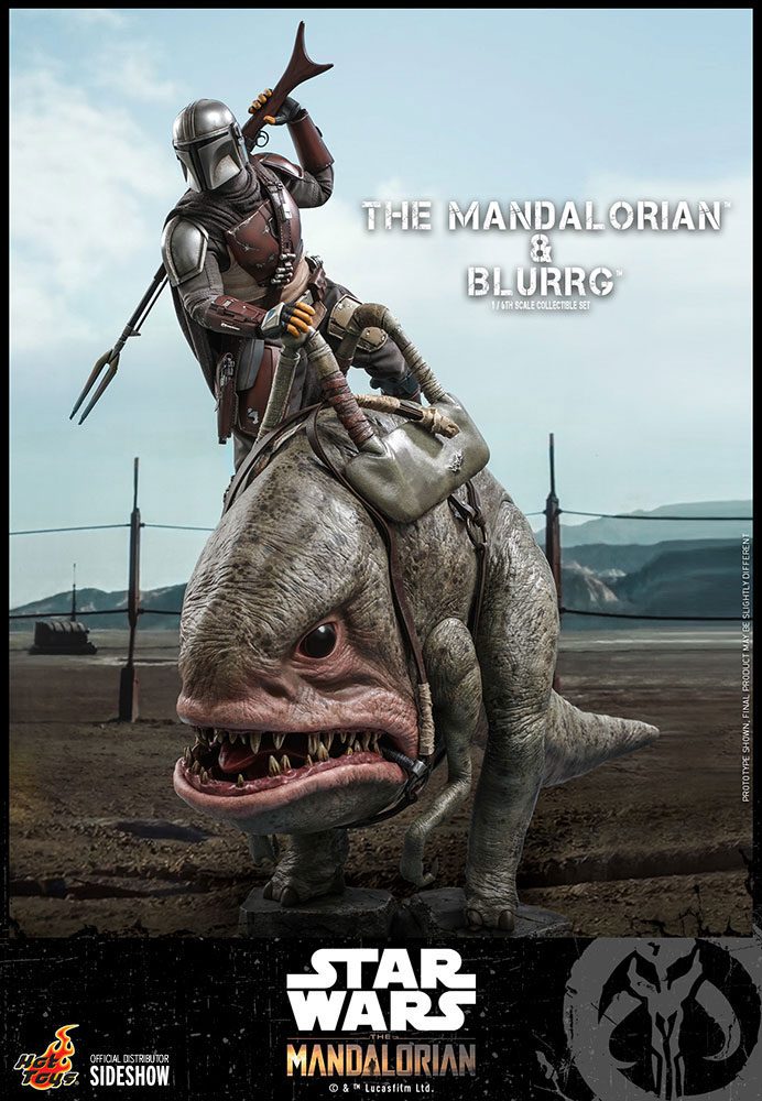 Star Wars The Mandalorian Action Figure 2-Pack 1/6 The Mandalorian & Blurrg 37 cm - Hot Toys Action Figures