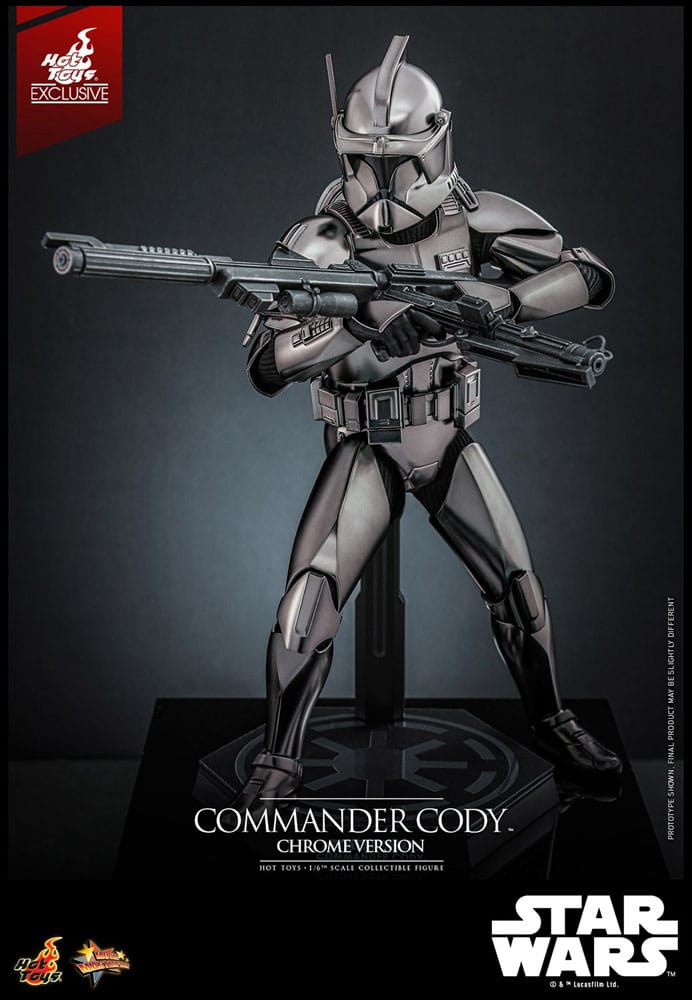 Star Wars Movie Masterpiece Action Figure 1/6 Commander Cody (Chrome Version) Hot Toys Exclusive
