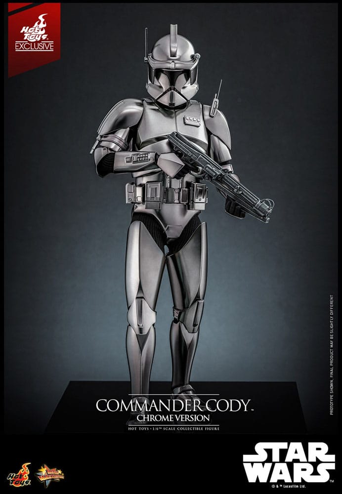 Star Wars Movie Masterpiece Action Figure 1/6 Commander Cody (Chrome Version) Hot Toys Exclusive