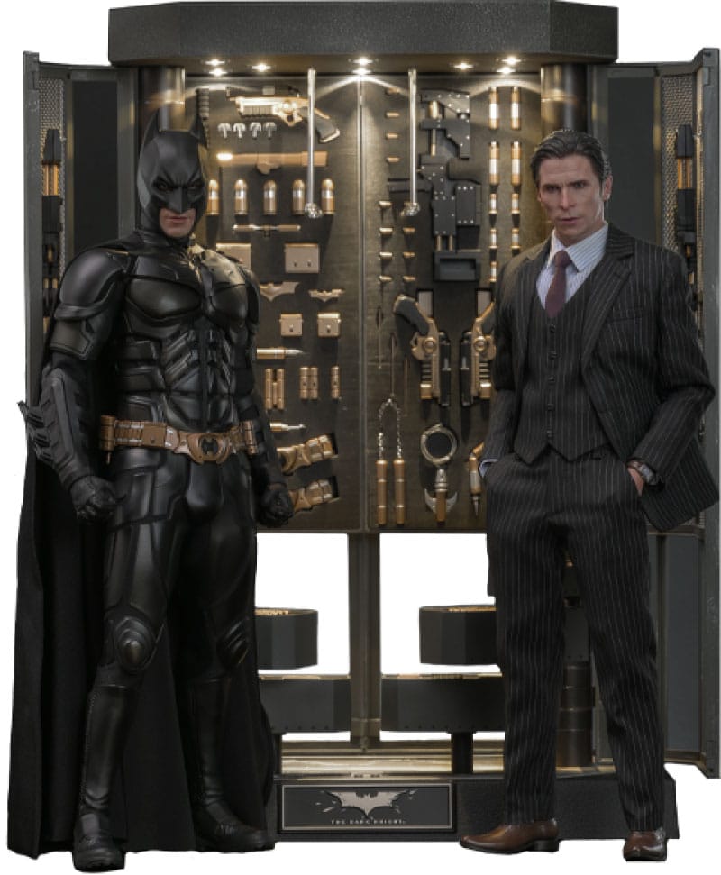 Batman: The Dark Knight: Armory With Bruce Wayne & Batman: 2.0 - Hot Toys Action Figures