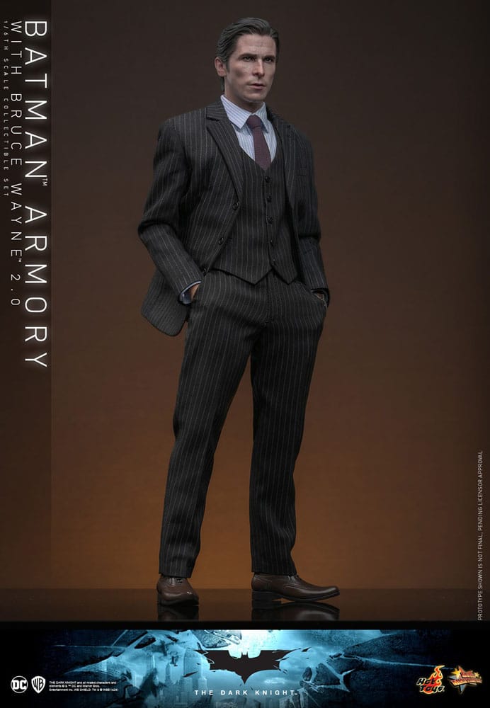 Batman: The Dark Knight: Armory With Bruce Wayne & Batman: 2.0 - Hot Toys Action Figures