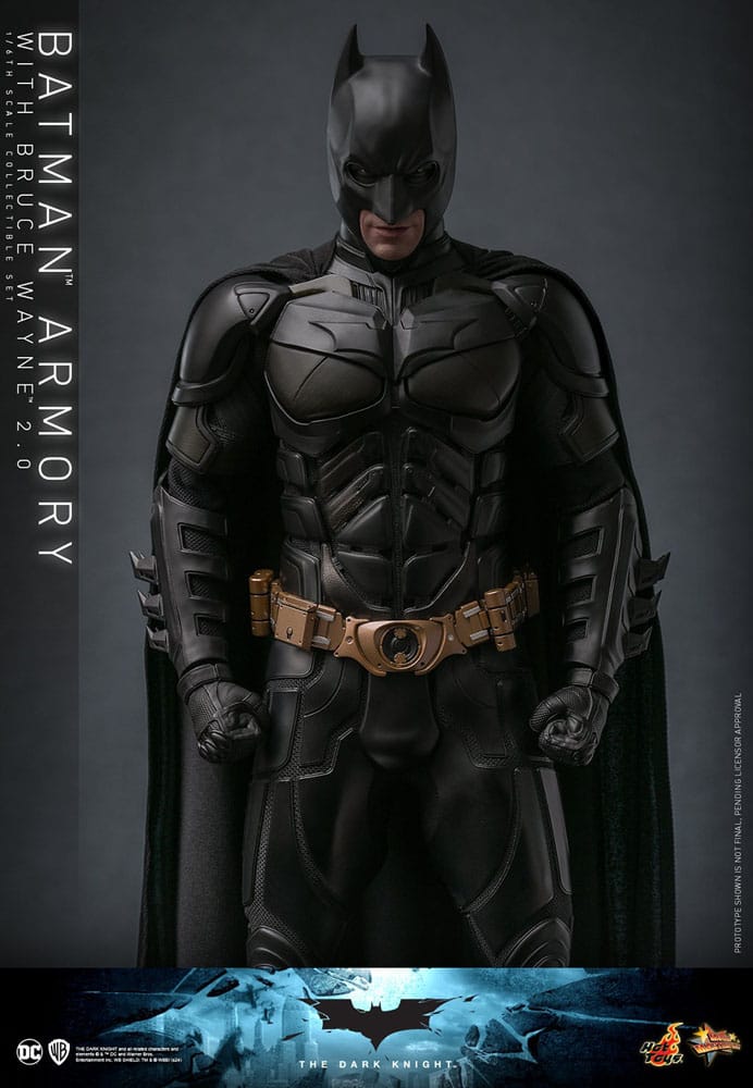 Batman: The Dark Knight: Armory With Bruce Wayne & Batman: 2.0 - Hot Toys Action Figures