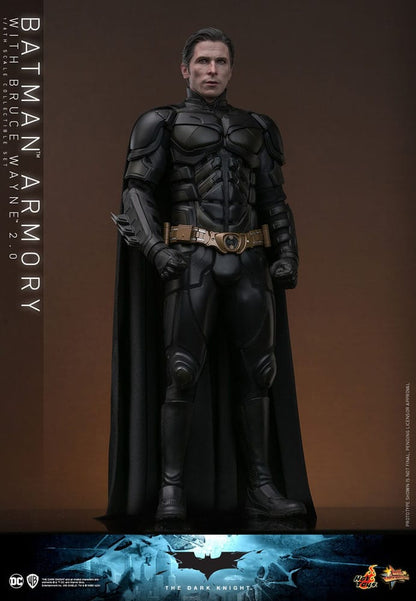 Batman: The Dark Knight: Armory With Bruce Wayne & Batman: 2.0 - Hot Toys Action Figures