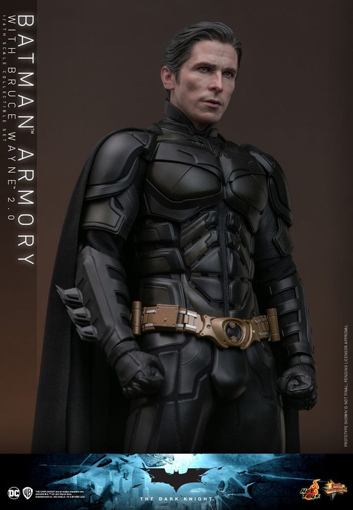 Batman: The Dark Knight: Armory With Bruce Wayne & Batman: 2.0 - Hot Toys Action Figures