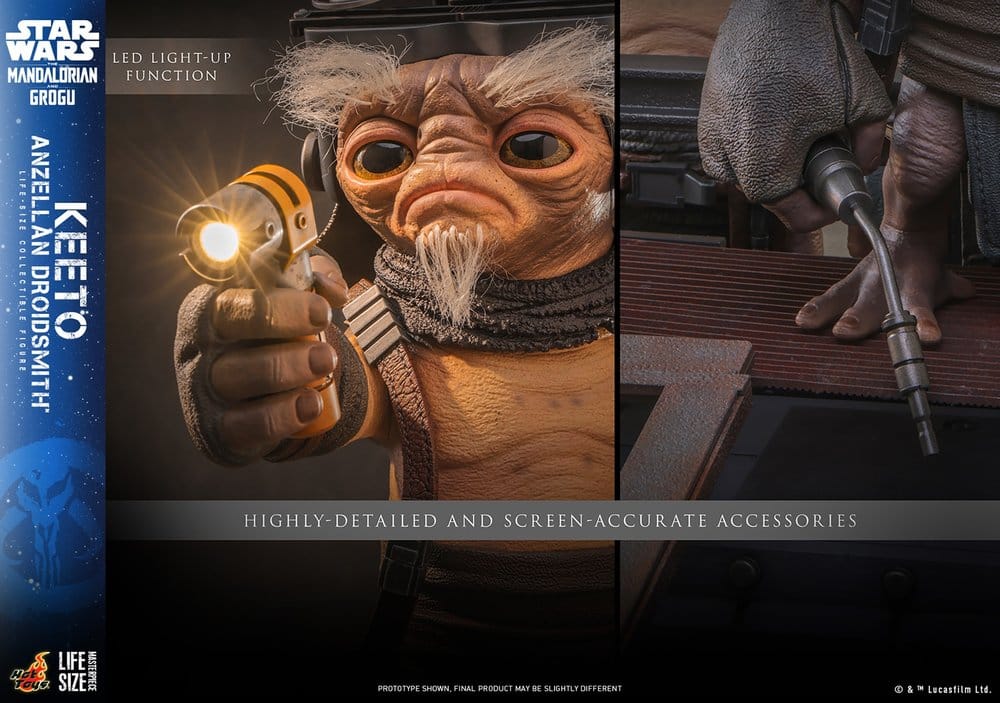 Star Wars: The Mandalorian & Grogu Life-Size Masterpiece Life-Size Figure Keeto (Anzellan Droidsmith) 26 cm - Hot Toys Lifesize Statues