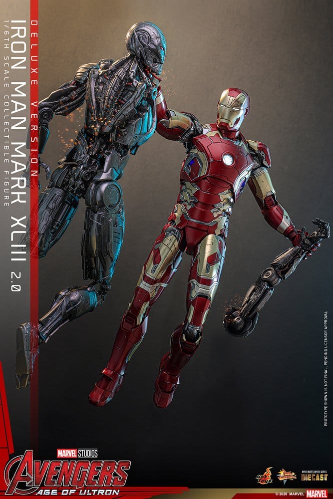Avengers: Age of Ultron Movie Masterpiece Diecast Action Figure 1/6 Iron Man Mark XLIII (2.0) (Deluxe Version) 32 cm - Hot Toys Action Figures