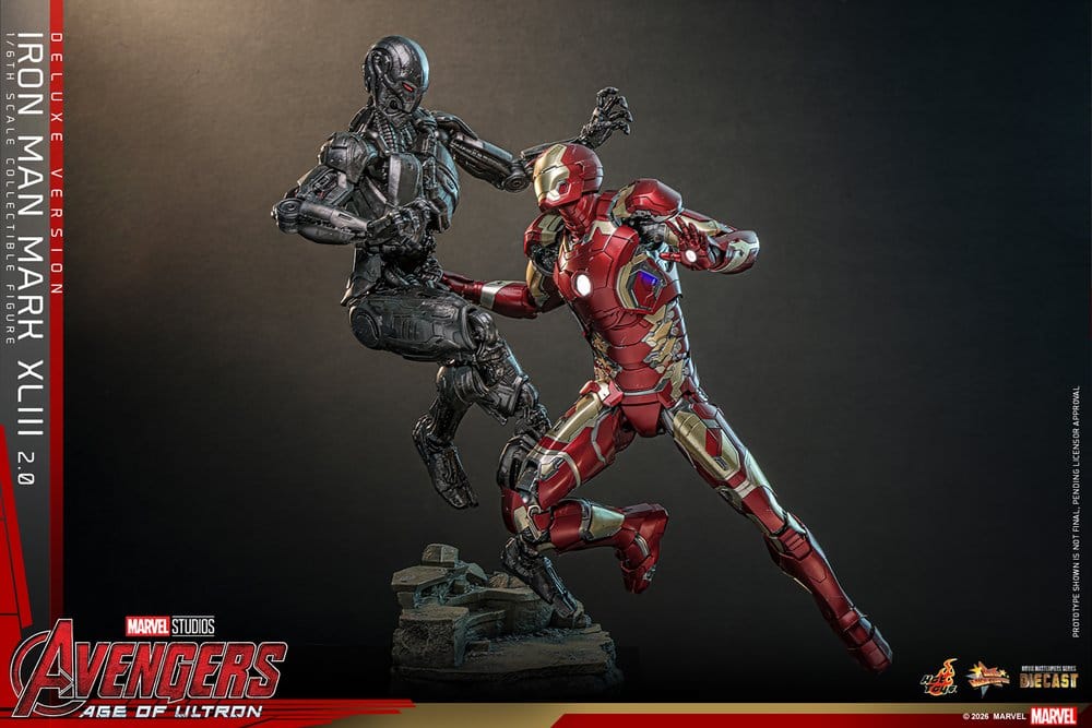 Avengers: Age of Ultron Movie Masterpiece Diecast Action Figure 1/6 Iron Man Mark XLIII (2.0) (Deluxe Version) 32 cm - Hot Toys Action Figures