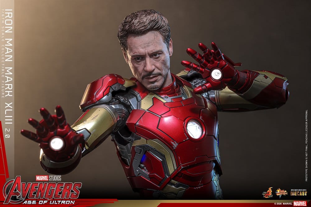 Avengers: Age of Ultron Movie Masterpiece Diecast Action Figure 1/6 Iron Man Mark XLIII (2.0) 32 cm - Hot Toys Action Figures