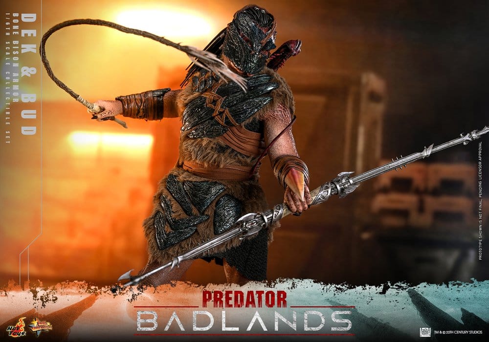 Predator: Badlands Movie Masterpiece Action Figures 2-Pack 1/6 Dek (Bone Bison Armor) and Bud 31 cm - Hot Toys Action Figures