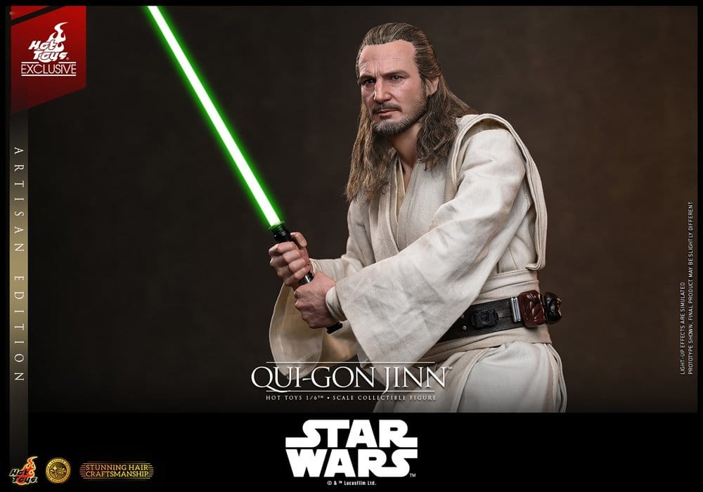 Star Wars: The Phantom Menace Movie Masterpiece Action Figure 1/6 Qui-Gon Jinn (Artisan Edition) Hot Toys Exclusive