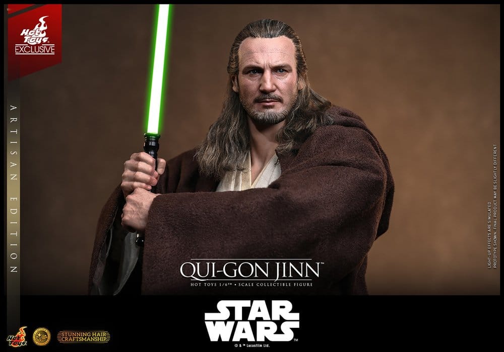 Star Wars: The Phantom Menace Movie Masterpiece Action Figure 1/6 Qui-Gon Jinn (Artisan Edition) Hot Toys Exclusive