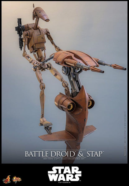 Star Wars: The Phantom Menace Movie Masterpiece Action Figure Set 1/6 Battle Droid & STAP 32 cm - Hot Toys Action Figures