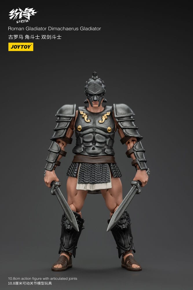 Strife Action Figure 1/18 Roman Gladiator Dimachaerus Gladiator 11 cm - Joy Toy (CN) Action Figures