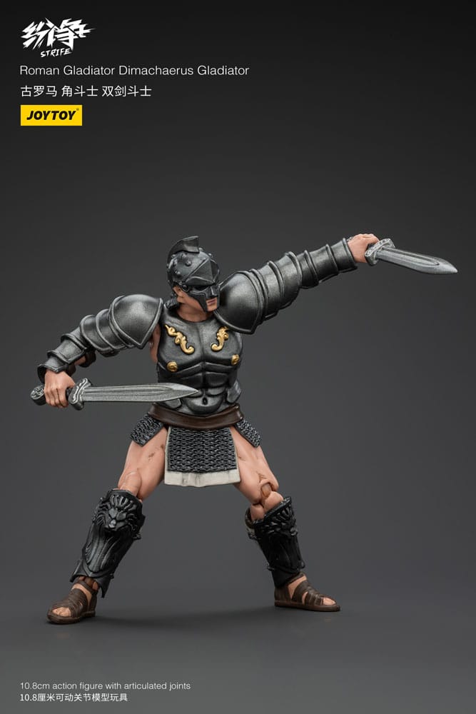 Strife Action Figure 1/18 Roman Gladiator Dimachaerus Gladiator 11 cm - Joy Toy (CN) Action Figures