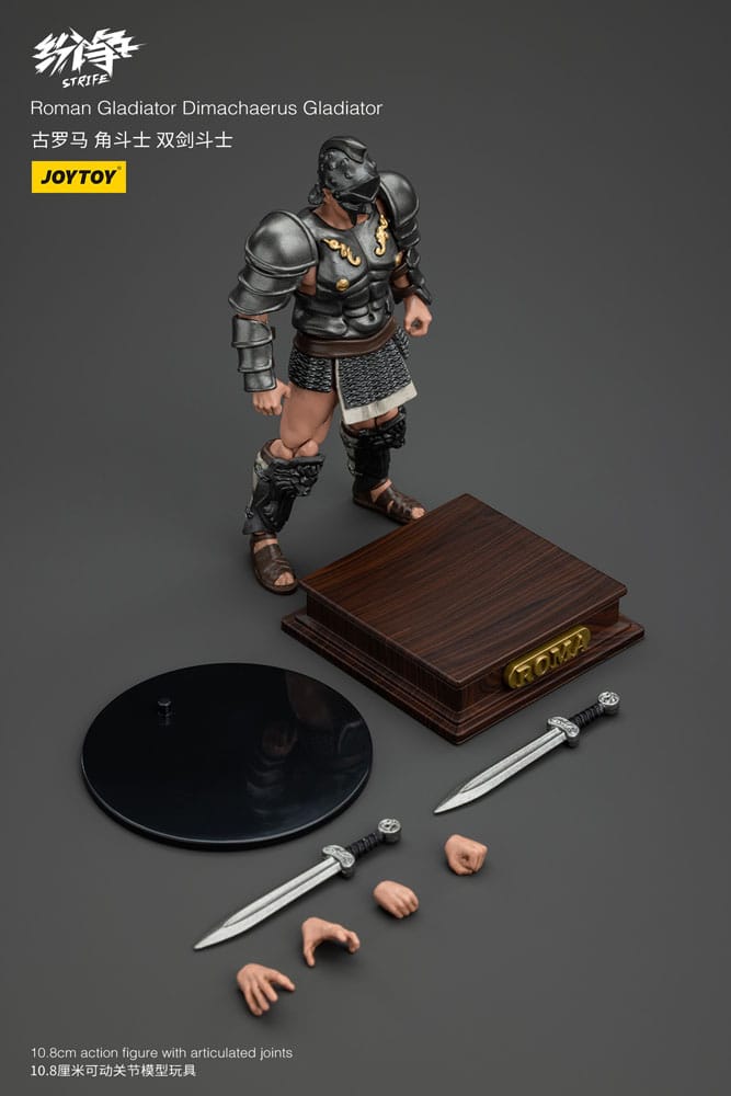 Strife Action Figure 1/18 Roman Gladiator Dimachaerus Gladiator 11 cm - Joy Toy (CN) Action Figures