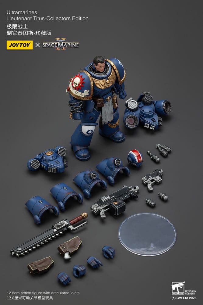 Warhammer 40,000: Space Marine 2 Action Figure Ultramarines Lieutenant Titus Collectors Edition 13 cm - Joy Toy Action Figures