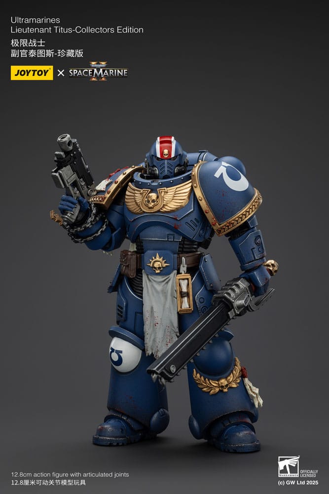 Warhammer 40,000: Space Marine 2 Action Figure Ultramarines Lieutenant Titus Collectors Edition 13 cm - Joy Toy Action Figures