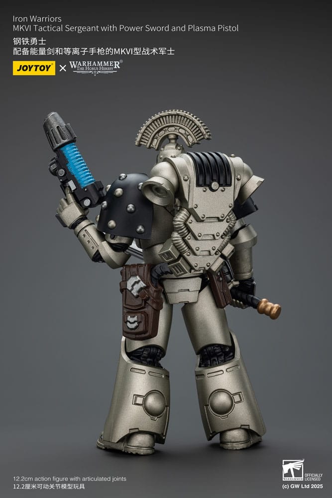 Warhammer The Horus Heresy Action Figure 1/18 lron Warriors MKVI Tactical Sergeant with Power Sword and Plasma Pistol 12 cm - Joy Toy Action Figures