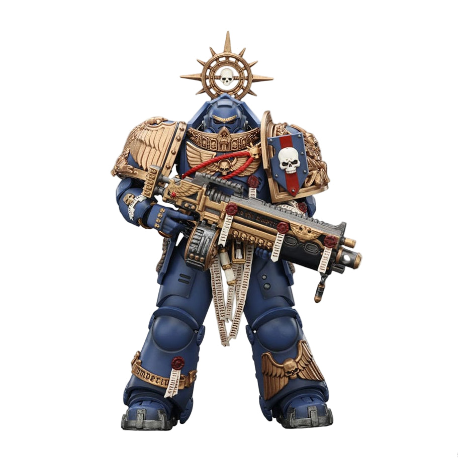 Warhammer 40,000: Space Marine 2 Action Figure Ultramarines Heavy Relic Primus Armor with Heavy Relic Bolt Rifle - Joy Toy Action figures