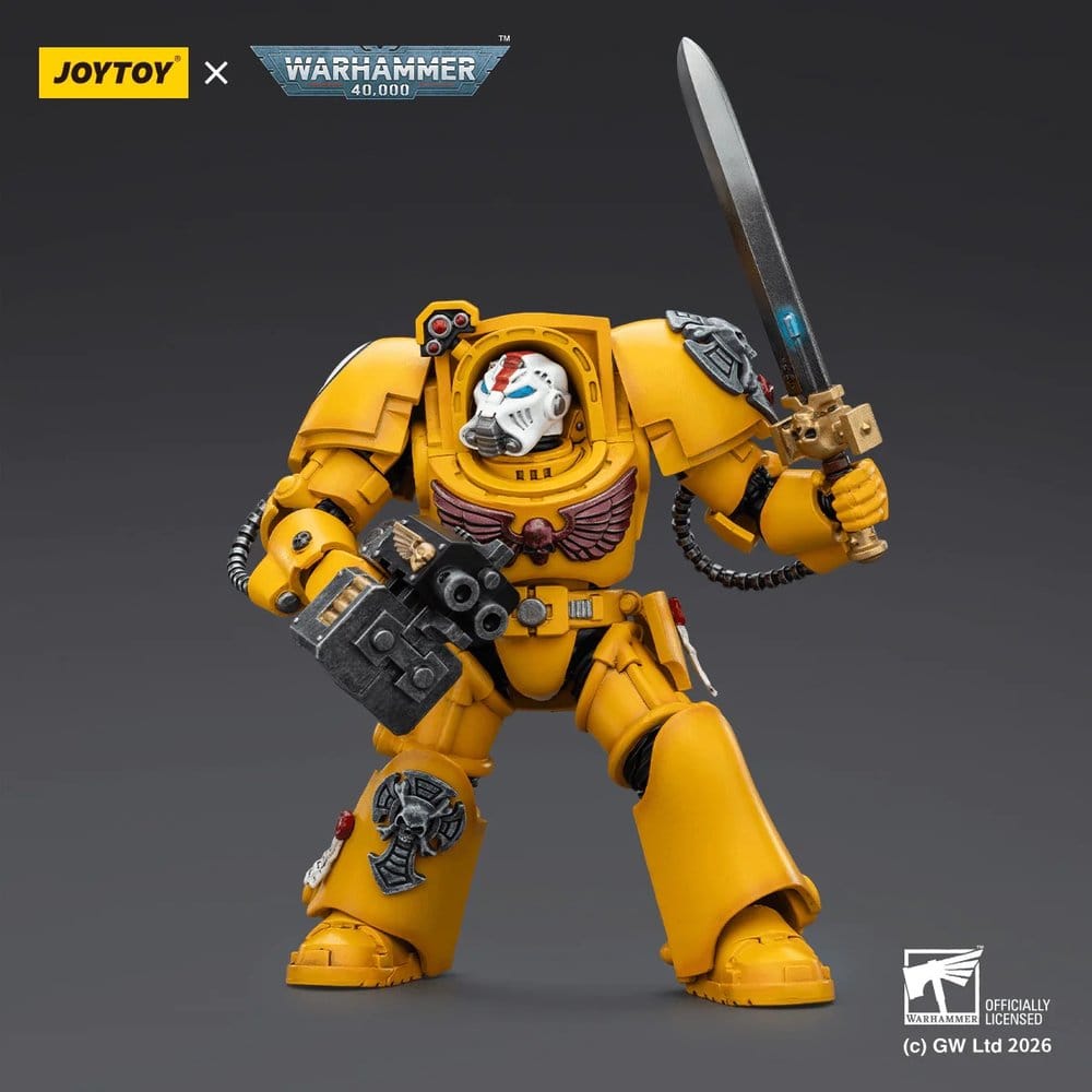 Warhammer 40,000 Action Figure Imperial Fists Terminator 1 with Power Sword and Storm Bolter 14 cm - Joy Toy Action Figures